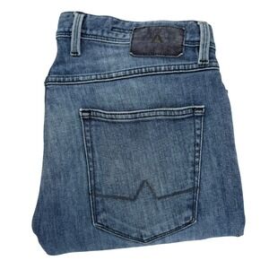 ALBERTO Robin Organic Denim Tapered Fit Jeans Men 34 Blue Measures 35x33